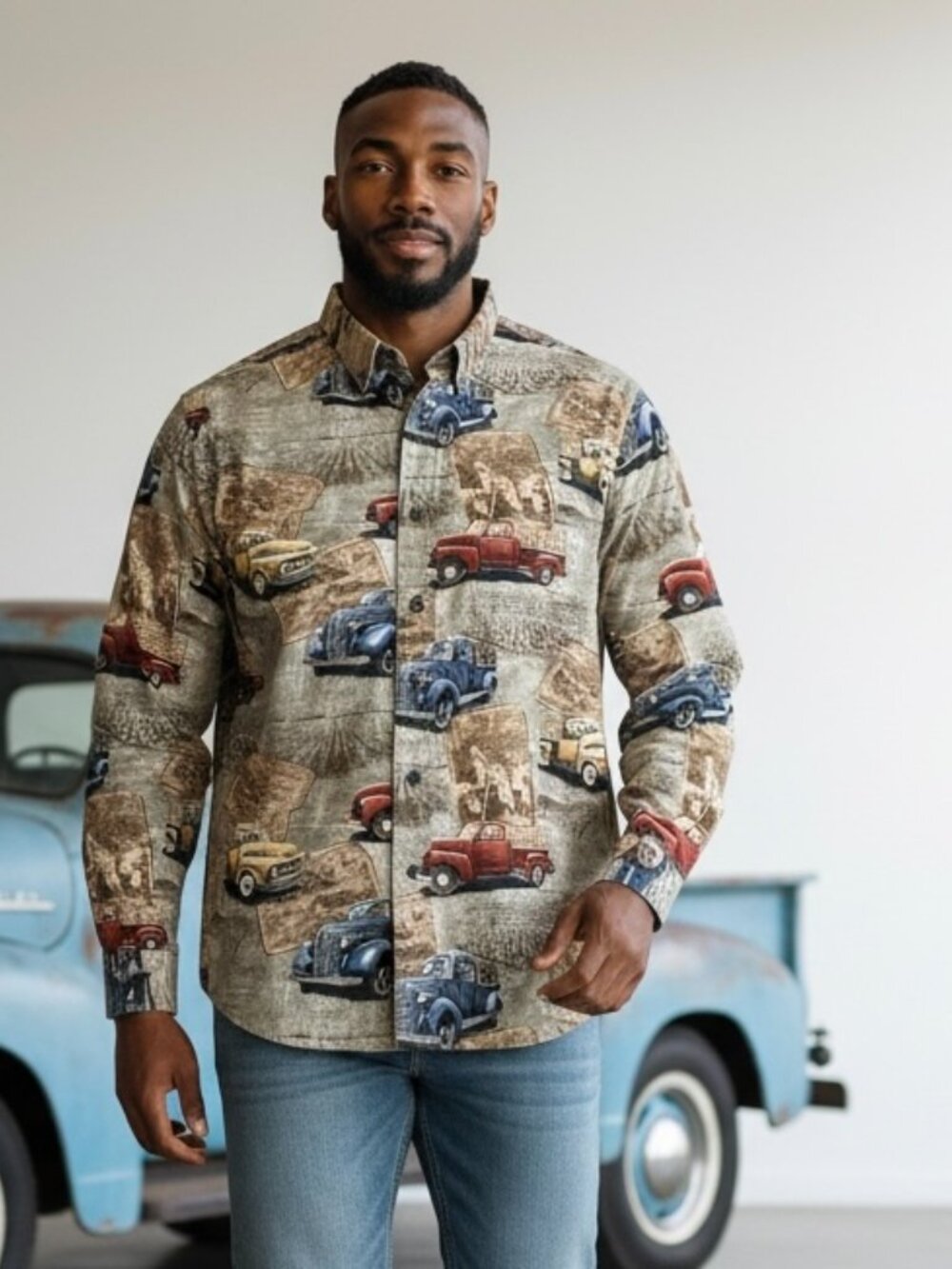 RedHead Long Sleeve Shirt Men’s XL Classic Truck pattern Button Up